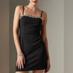 Francesca's Black Dress with Crystal Embellishments
